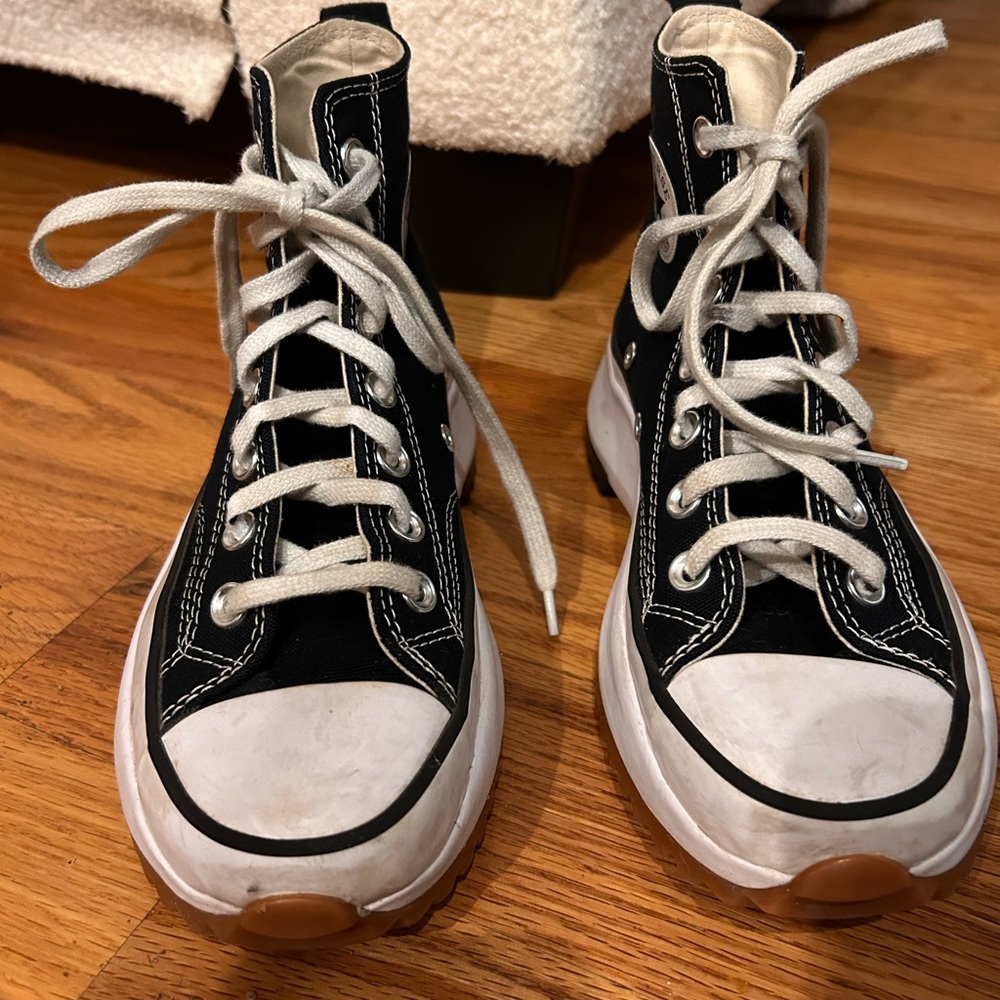Black High Top Platform Converse